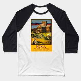 Vintage Travel - Iona Scotland Baseball T-Shirt